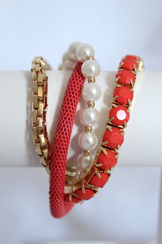Coral,Pearl,Bracelet