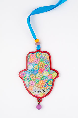 חמסה,לתלייה, יד, סימן, תלייה על קיר, עיצוב הבית, אותנטי, צבעוני, ייחודי, מיוחד, פרחוני, פרחים, עין הרע, מתנה, אתני
