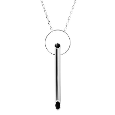 Pipette,Pendant,on,a,Trapeze,Sterling Silver necklaces, contemporary jewellery