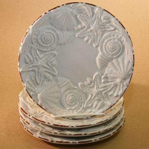 Sanibel,Dessert,Plates,Sanibel Dessert plates, shell pattern plates