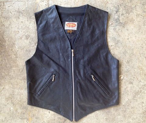 THE,BADASS,BLACK,LEATHER,MOTO,VEST,vintage, vest, motorcycle, leather, black leather, harley