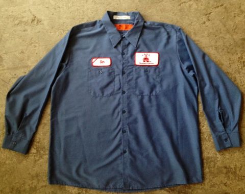 SAM,THE,MECHANIC,HEAVY,DUTY,WORK,SHIRT,vintage, work shirt, mechanic