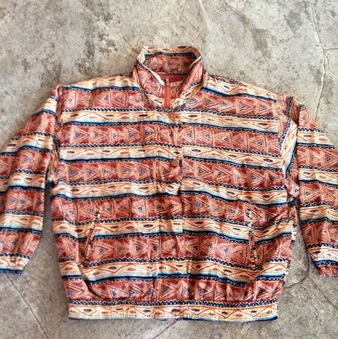 TRIBAL,SIENNA,TRACK,JACKET,vintage, track jacket, silk, tribal print, xlarge