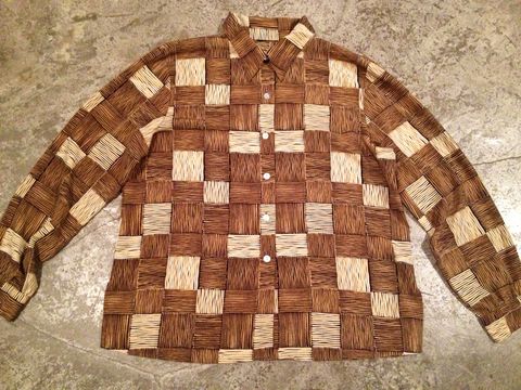 JUNGLE,HUT,BUTTON,DOWN,vintage, button down