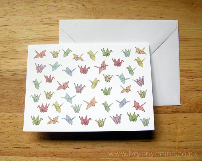 Origami Cranes Greetings Card - product images
