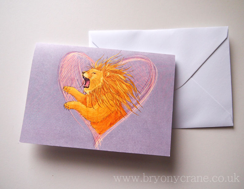 Illustrated Greetings Card - Lionheart - product images