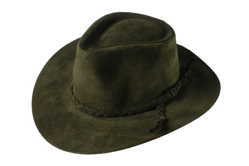 Green Fer Suede Leather Hat - product images