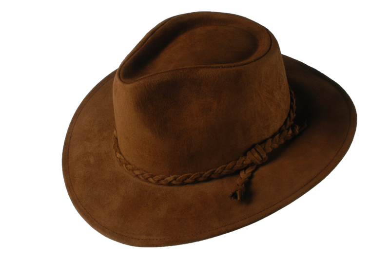 Brown Fer Suede Leather Hat - product images