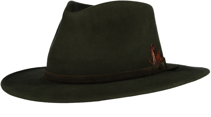 Green Fur Felt Fedora - product images