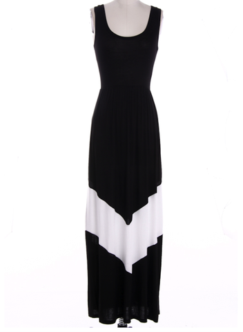 Sweet,Summer,Time,Maxi,Black/White