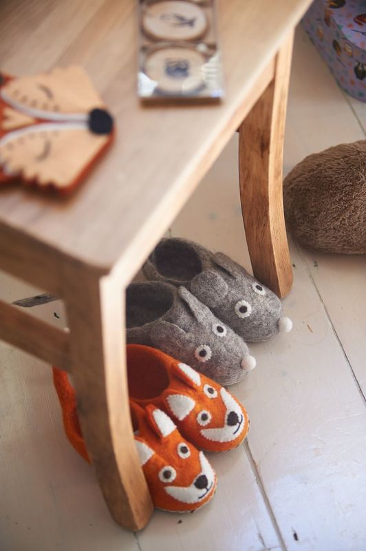 Childs Felt Fox Slippers ONE SIZE ONLY The Distinguished