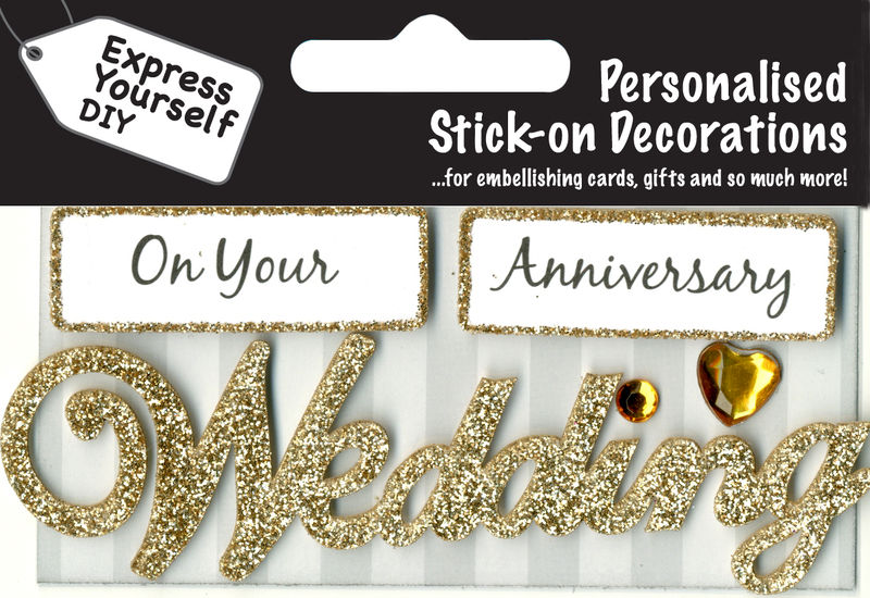 make it personal caption topper wedding anniversary gold