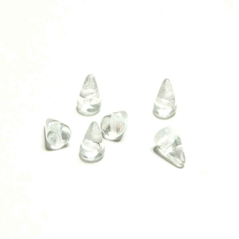Baby Spike Beads - Crystal Clear - Czech - product images