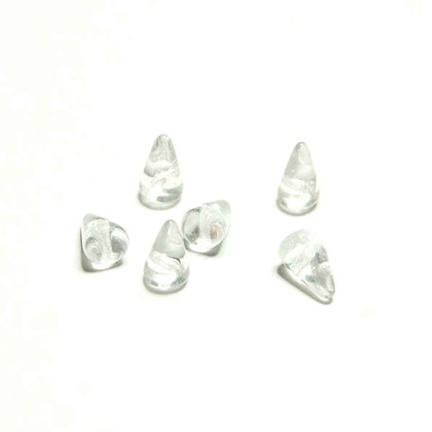 Baby,Spike,Beads,-,Crystal,Clear,Czech,spike beads, czech, glass spikes, 5 x 8mm, crystal clear