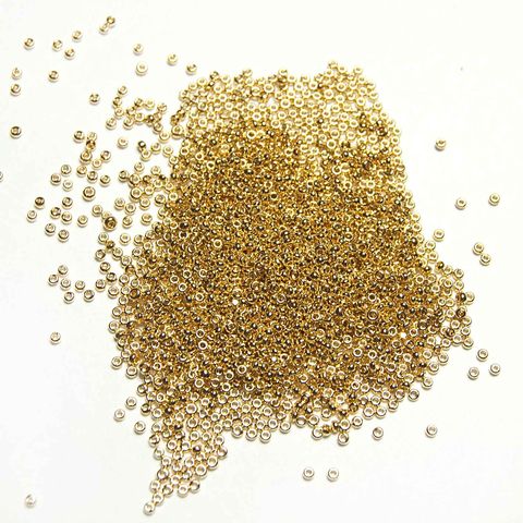 Charlotte,15/0,Beads,-,24,Karat,Gold,Plated,Czech,Czech Charlotte, Czech, charlotte, 15/0, 15, 24K, 24k, gold plated, gold