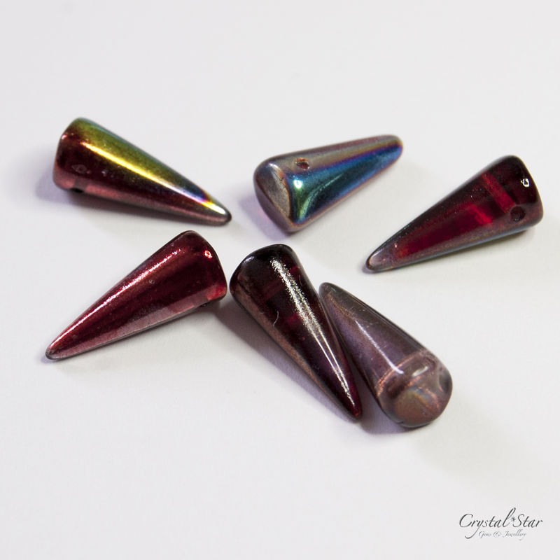 Spike Beads - Magic Raspberry - Czech - product images