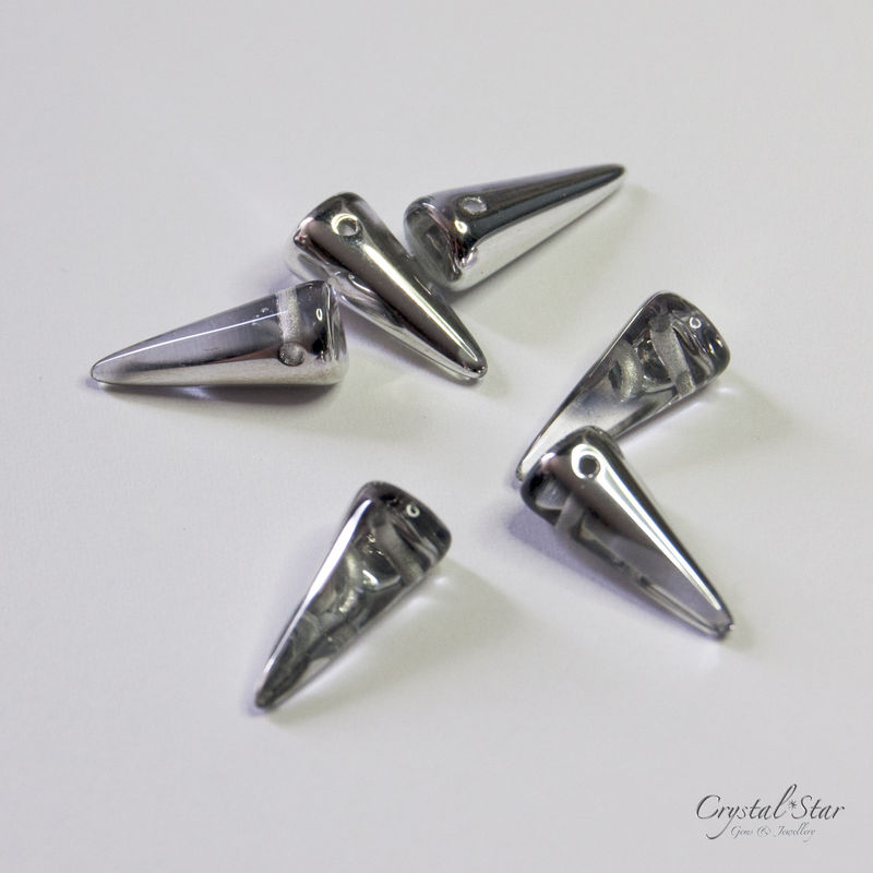 Spike Beads - Crystal Silver - Czech - product images