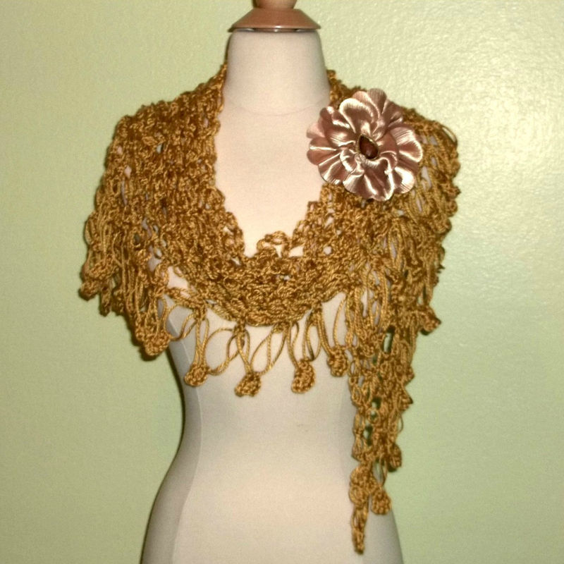 gold lace shawl
