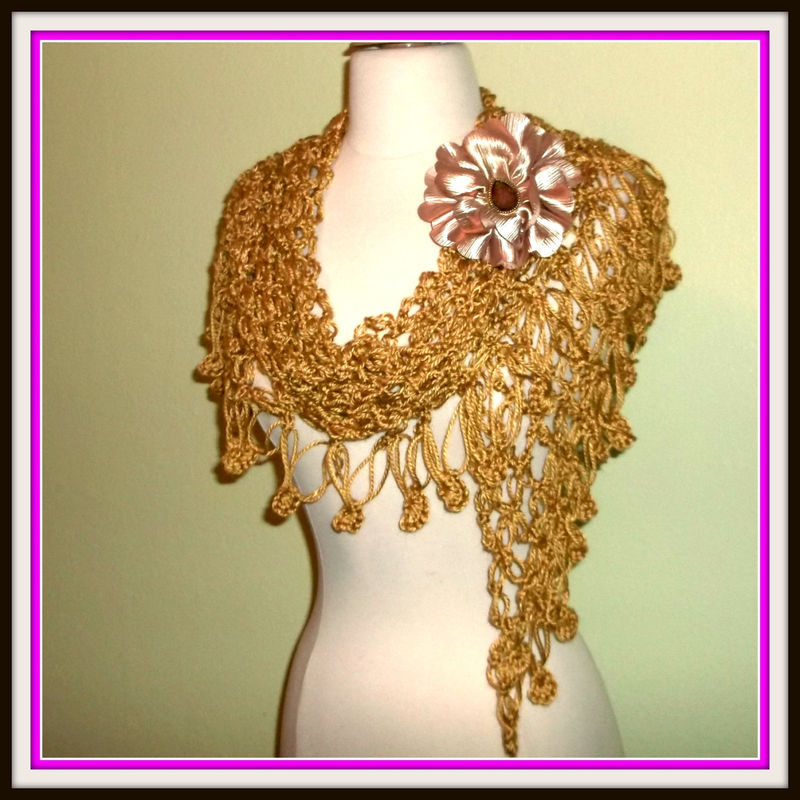 gold lace shawl