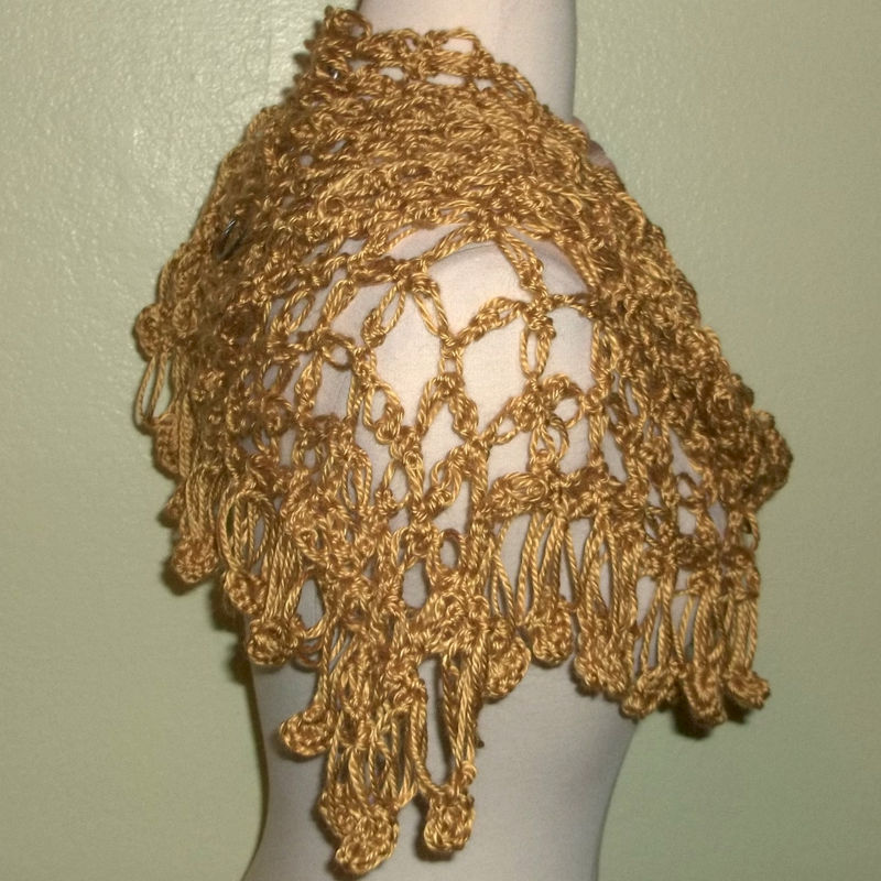 gold lace shawl