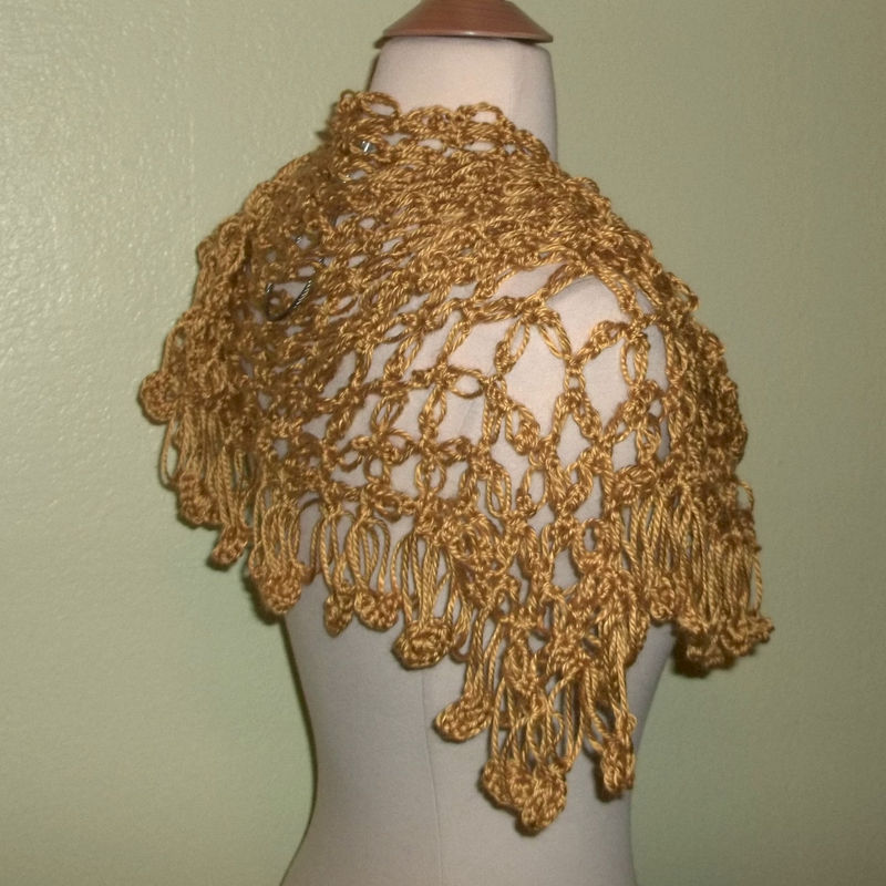 gold lace shawl