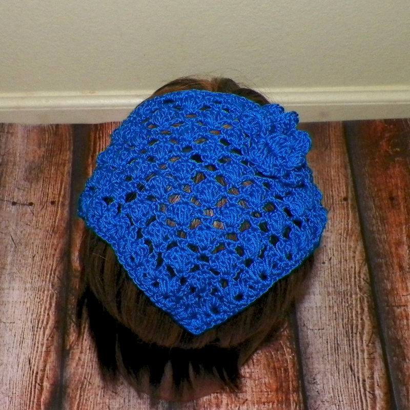 Blue Hair Bandana Band Cotton Hippie Kerchief Triangle Head Scarf