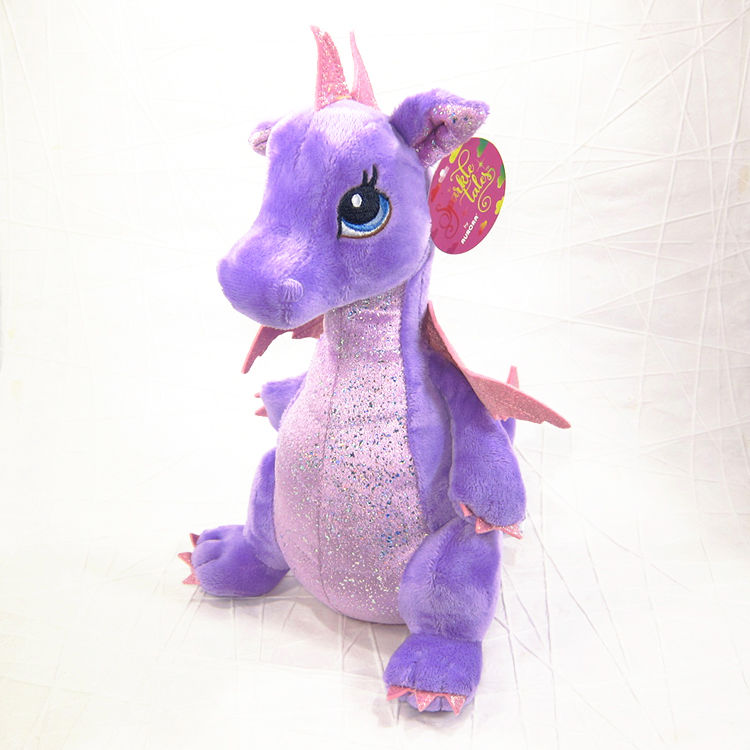 Purple stuffed clearance dragon