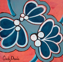 Don't,Cry,Teal,Babies,Art,Painting,Abstract,orange,pop_art,flower,blue,teal,modern,painting,whimsical,sexy,cute,bold,bright,small,acrylic,paint,canvas