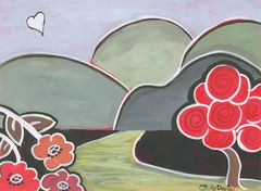 Heart,Sky,whimsical painting, whimsical art, cindy davis, cindy, davis, whimsical, whimsical landscape