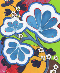 Boho,Spring,Original,Cindy,Davis,Painting,boho,folk,art,flower,floral,bright,pop,acyrlic,original,painting,cindy,davis,whimsical