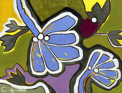 Swinging,Heatwave,Art,Painting,Original_Painting,original,painting,whimsical,abstract,folk,happy,modern,butterfly,teens,folk_art,cindy_davis,blue,red,acrylic,canvas,paint