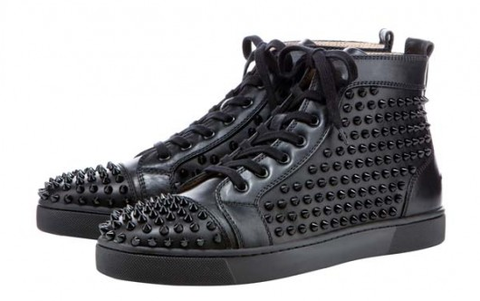 Christian,Louboutin,Flat,Black,Spike,Sneaker,flat sneakers, louboutin sneakers, louboutin men, spike, spike sneakers