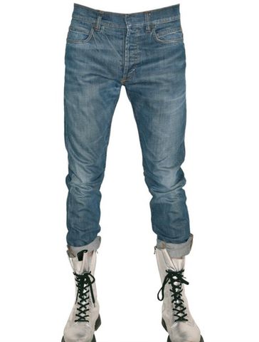 BALMAIN,Blue,Slim,Fit,Washed,Denim,Jeans