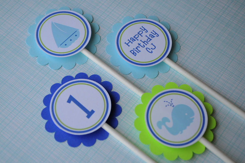  Sailboat - Birthday Party Decorations - Door Hanger - product images