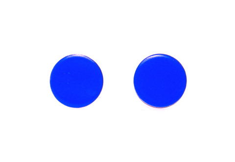 Blue,Stud,Earrings,for,Men,Guys,Teens,Ear,Studs,Flat,Circle,Aluminum,8mm,blue stud earrings for men, cool earrings for guys, flat disc earrings, blue studs for teens, royal blue earrings, flat earrings, blue ear studs for guys, simple earrings for men, post earrings for men, 8mm earrings, 3Fine Design