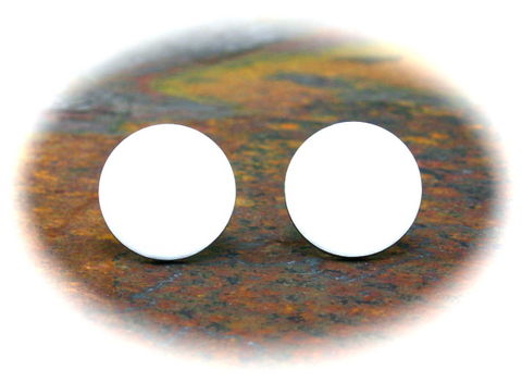 Large,White,Stud,Earrings,for,Men,Guys,Teens,Aluminum,Cool,Flat,Disc,12mm,white earrings, white stud earrings, white earrings for men, cool earrings for men, aluminum earrings, flat disc earrings, round white earrings, white circle earrings, unique earrings for men, 12mm earrings, 3Fine Design