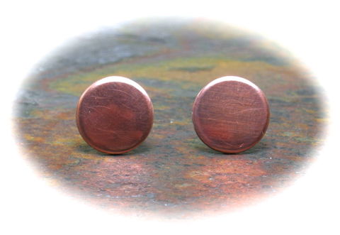 Unique,Copper,Earrings,Men,Guys,Teens,Unisex,Studs,Cool,Disc,12mm,copper earrings for men, cool studs for guys, teen earrings, copper stud earrings, flat disc earrings, unisex earrings, large disc earrings, unique earrings for men, stainless steel earrings, copper studs, circle earrings, hypoallergenic earrings, 12mm ea