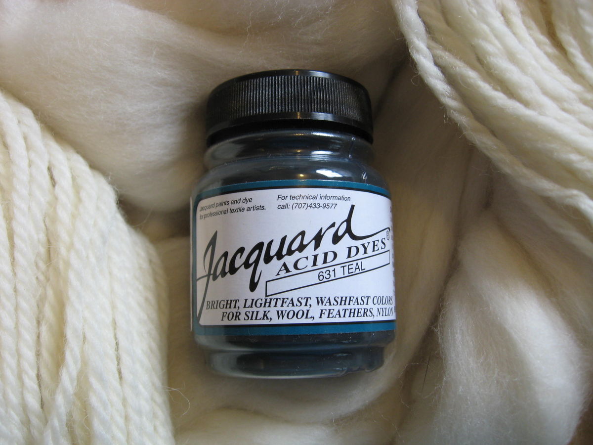 Jacquard Acid Dye, Teal 631, for Wool, Silk , Feathers, Nylon, and