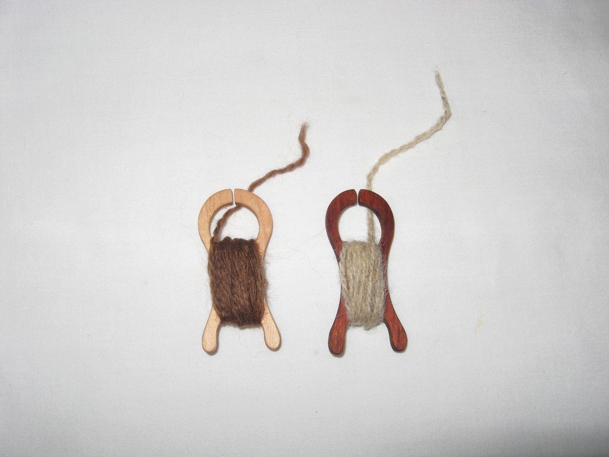 Knitting Bobbins, Handmade, Wood Brush Creek Wool Works