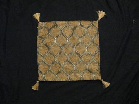 Square,Pillow,Cover,Turkish,,,Lattice,,Cream,,Gold,cotton,acrylic,pillow, square, cover, lattice, tribal, Turkish, cream, gold, BrushCreek, Southwestern Pa, Brush Creek Wool Works