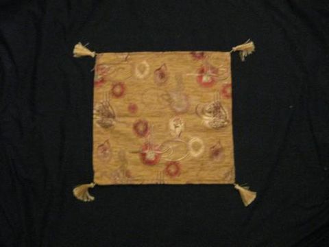 Square,Pillow,Cover,Turkish,Traditional,Design,Gold,pillow, square, cover, Turkish, Traditional Design, Gold, BrushCreek, Southwestern Pa, Brush Creek Wool Works