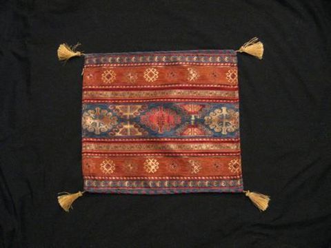 Square,Pillow,Cover,Turkish,Tribal,Geometric,Stripe,Blue,Rust,Red,pillow, square, cover, geometric. stripe, tribal, Turkish, blue, rust, gold, BrushCreek, Southwestern Pa, Brush Creek Wool Works