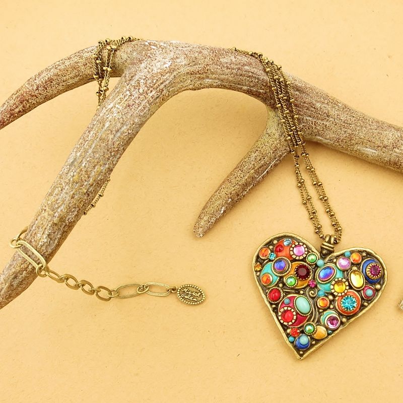 Michal Golan Confetti Large Heart Pendant Necklace Talich Michal Golan Confetti Large Heart Pendant Necklace Product Image