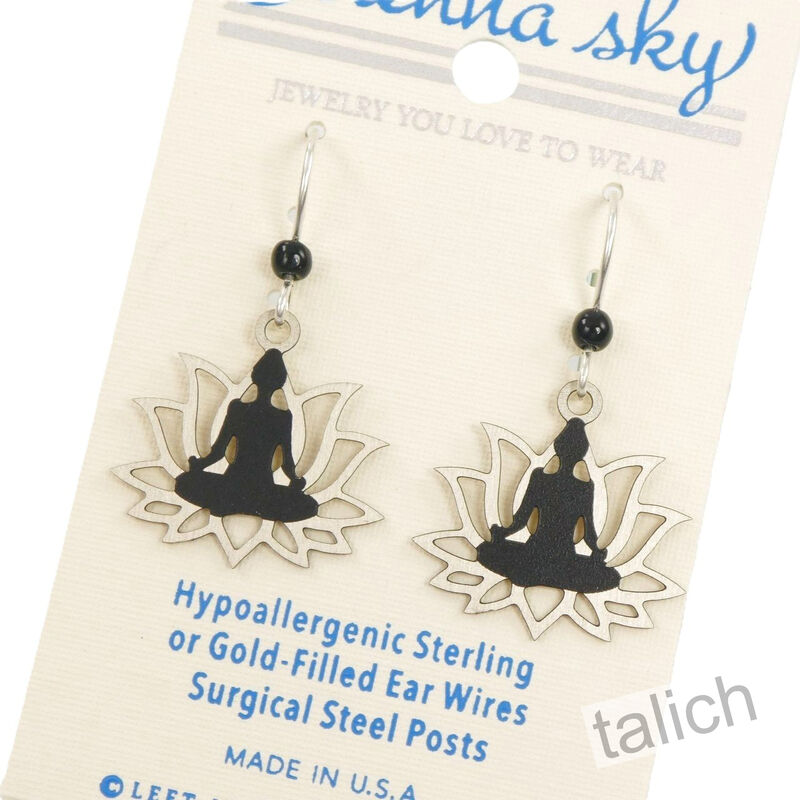 thumbnail image 2 of Sienna Sky Sterling Silver Hook Earrings – Vintage Camper Trailer, Aqua Blue, Handmade USA 2 of 6