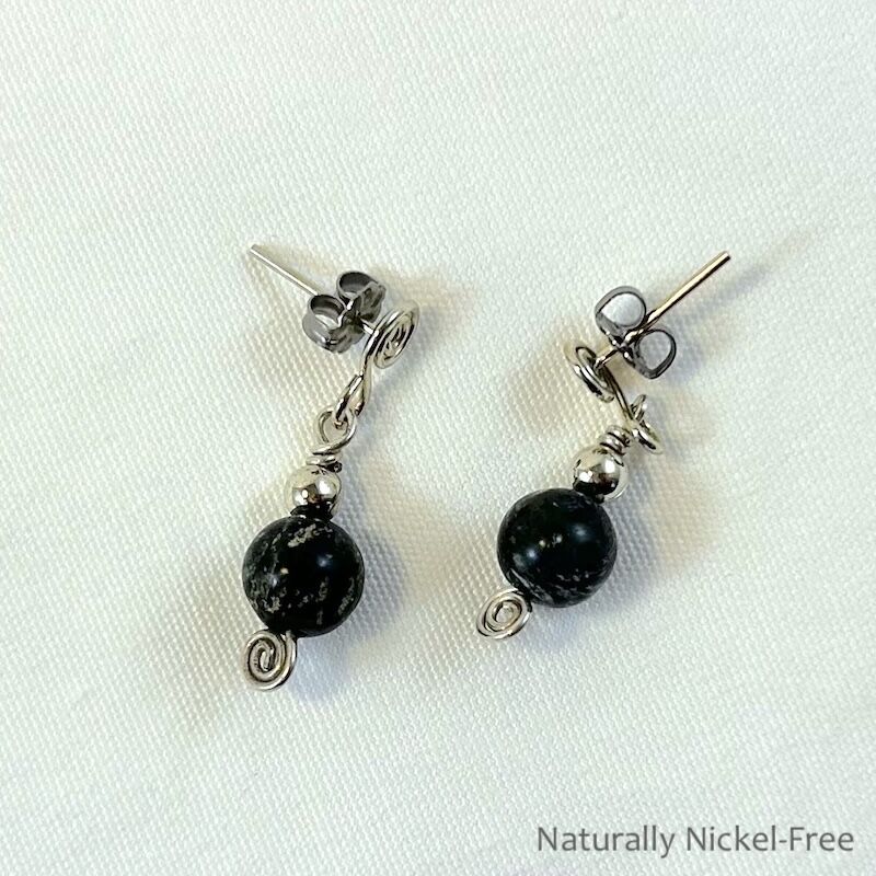 Desert Jasper Argentium Sterling Silver Post Earrings - product images  of 