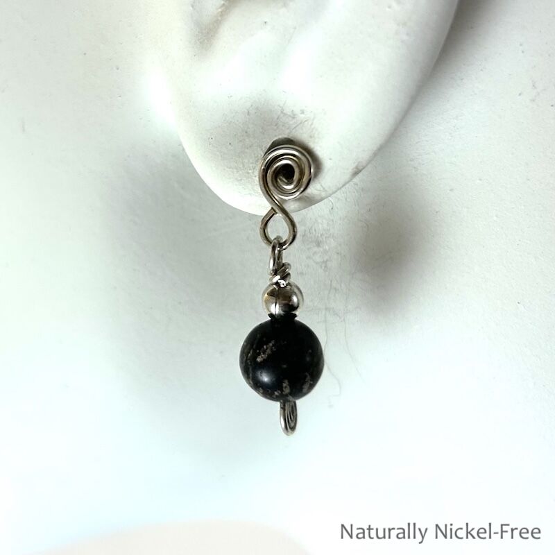 Desert Jasper Argentium Sterling Silver Post Earrings - product images  of 
