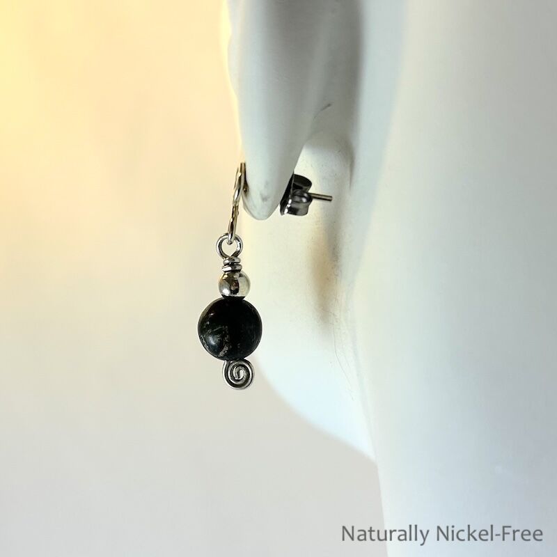 Desert Jasper Argentium Sterling Silver Post Earrings - product images  of 