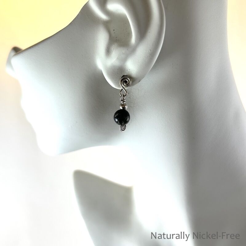 Desert Jasper Argentium Sterling Silver Post Earrings - product images  of 