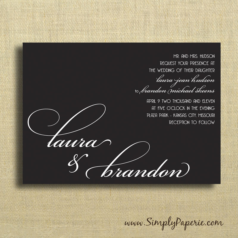 Select Your Color Modern Wedding Typography Invitations Simply Modern Wedding Typography Invitations Simply Paperie