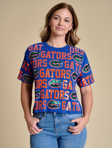 Gators,Sequin,Repeat,Tee,Gators Sequin Repeat Tee